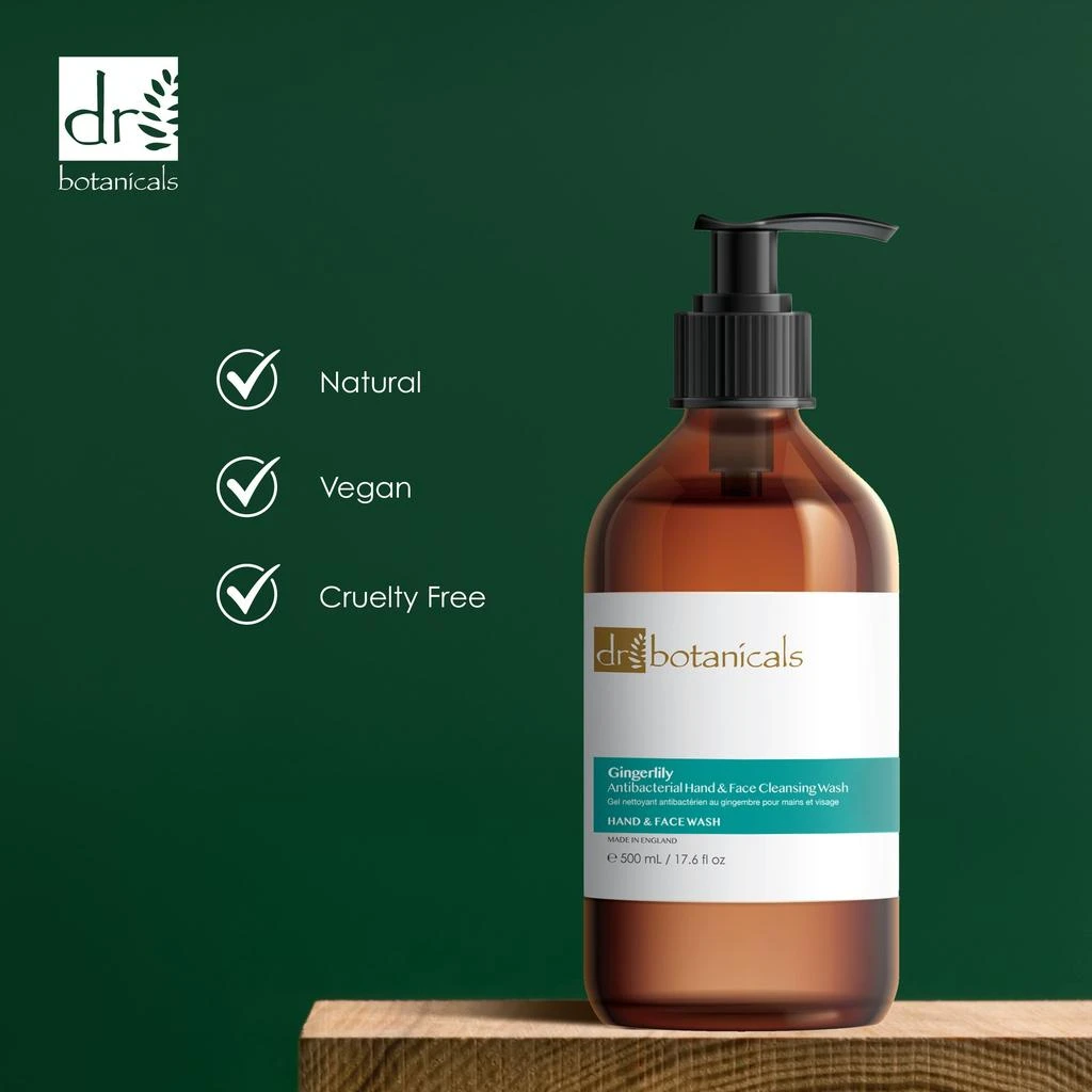 Dr. Botanicals Gingerlily Hand & Face Cleansing Wash 500ml Twin Value Savings Pack 4