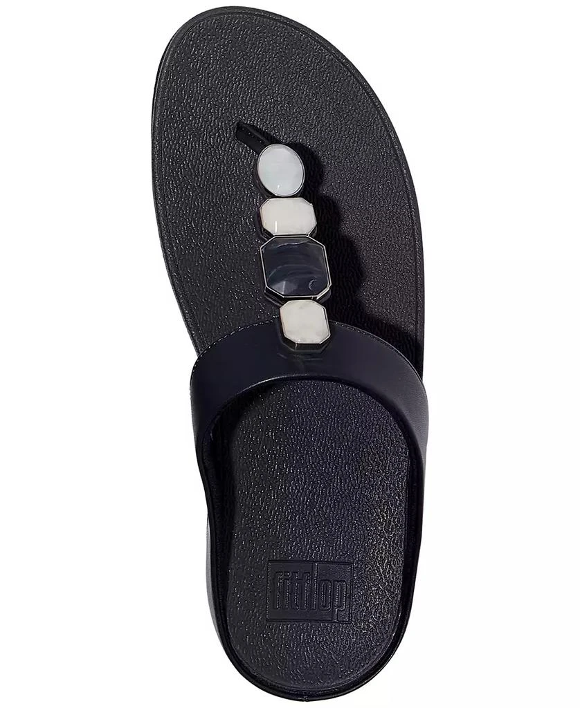 FitFlop Women's Fino Multi-Stone Leather Wedge Sandals 3