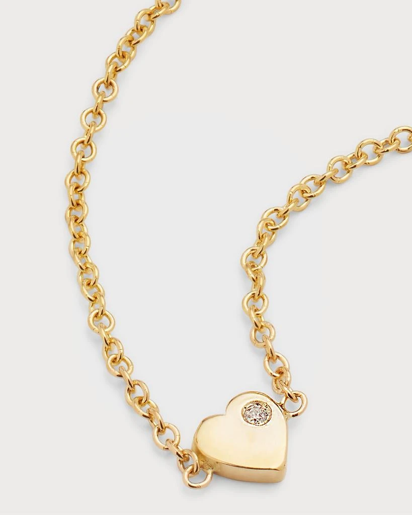 Zoe Lev 14k Gold Tiny Heart Bracelet with Diamond 3