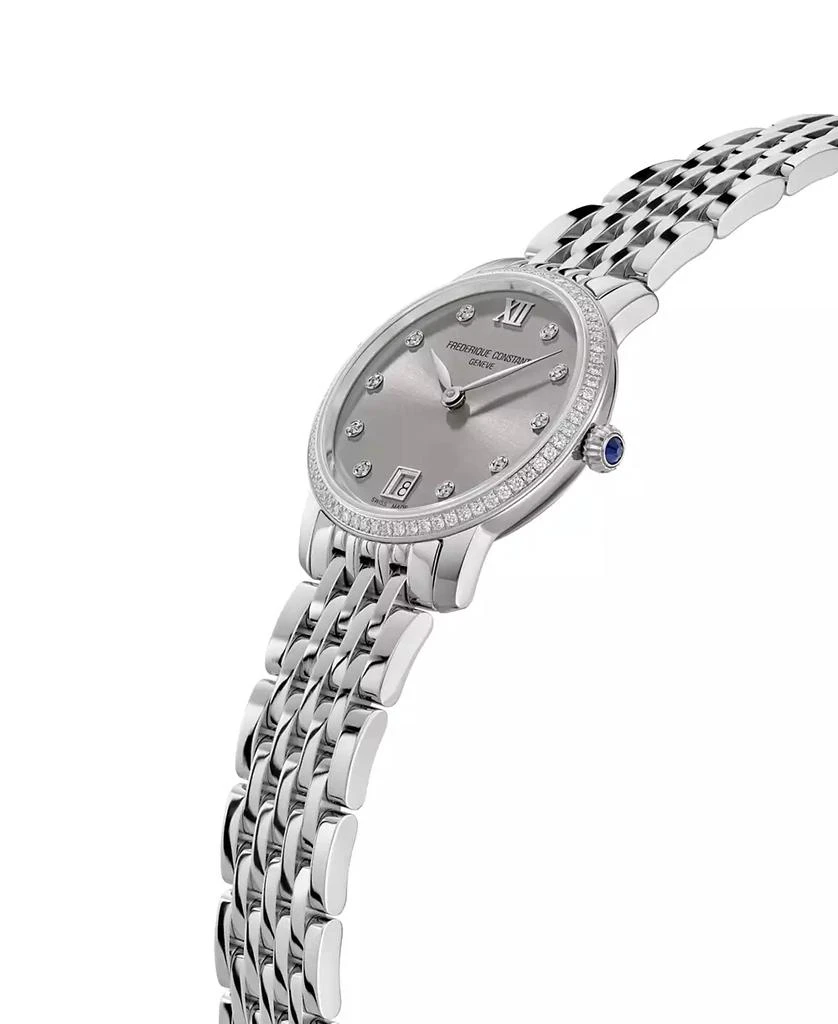 Frederique Constant Women's Swiss Classic Slimline (5/8 ct. t.w.) Stainless Steel Bracelet Watch 30mm 2