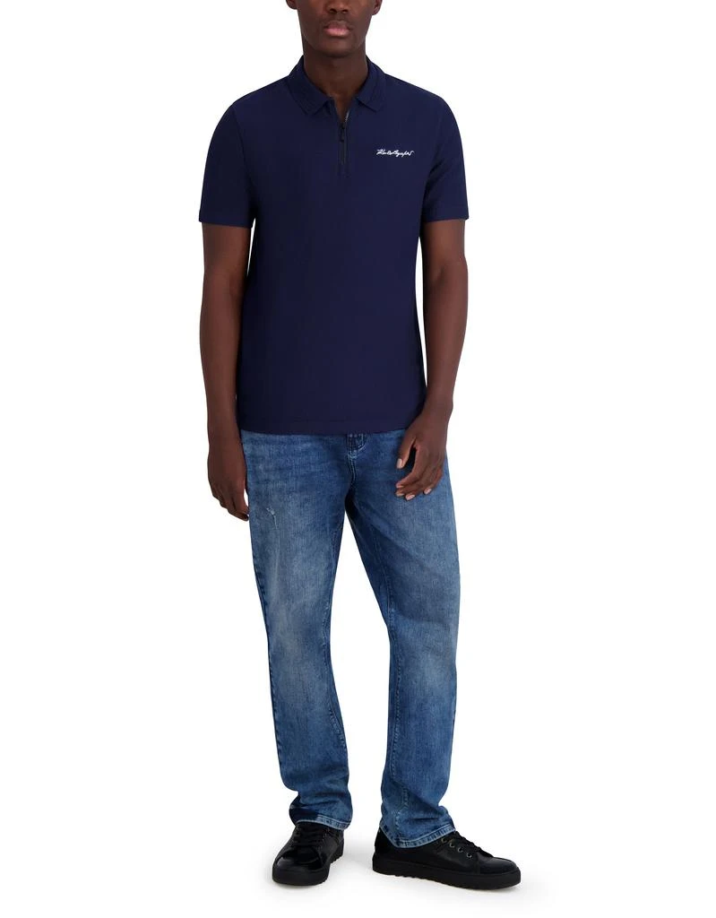 Karl Lagerfeld Paris RIB ZIP SIGNATURE LOGO POLO 5