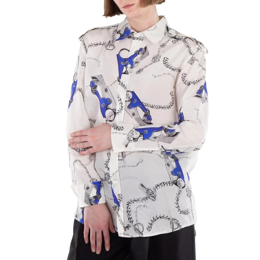 Burberry Knight Hardware-Print Silk Shirt 2