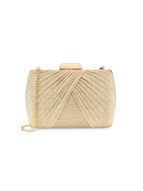 La Regale Glitter Pleated Clutch 1