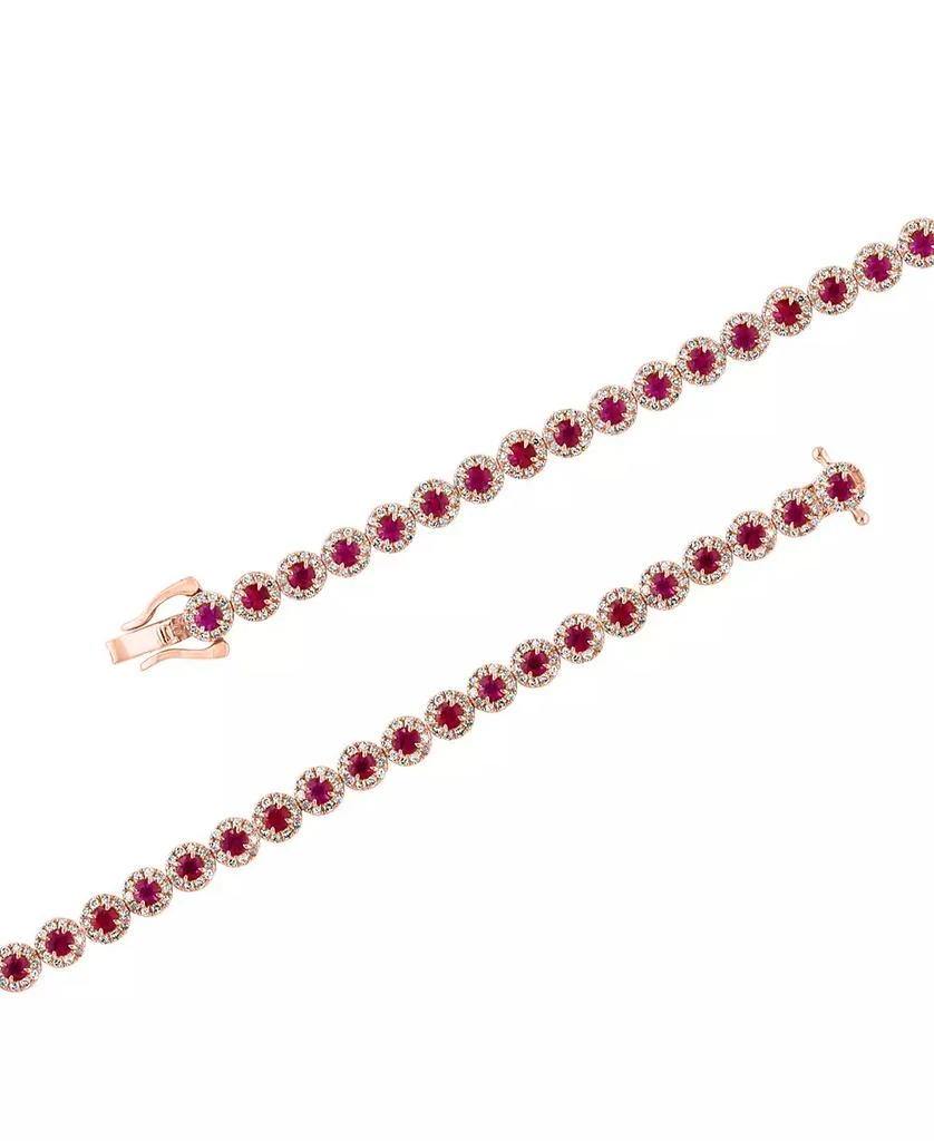 LALI Jewels Ruby (2.67 ct. t.w.) and Diamond (1-1/5 ct. t.w.) Bracelet in 14k Rose Gold 3