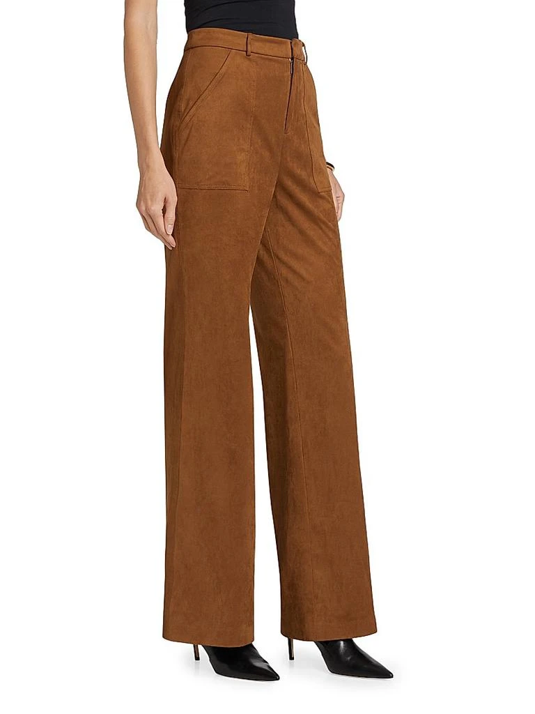 Ramy Brook Edwina Faux-Suede Wide-Leg Pants 4