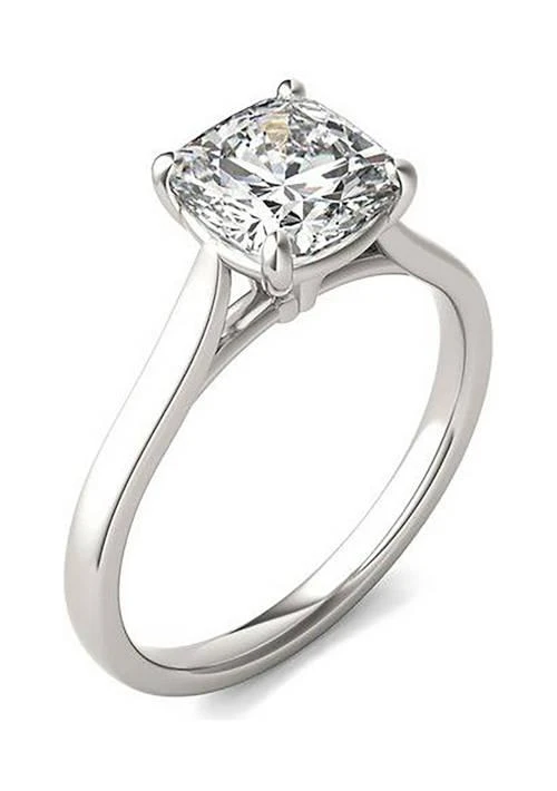 Charles & Colvard Colvard Charles Colvard 2 Ct. T.w. Lab Created Moissanite Cushion Solitaire Ring 2