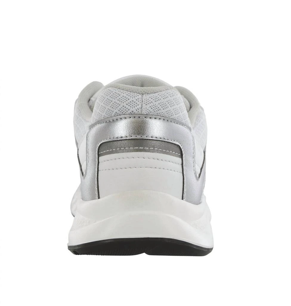 SAS Women's Tempo Lace Up Sneaker - Medium Width In White/silver 3