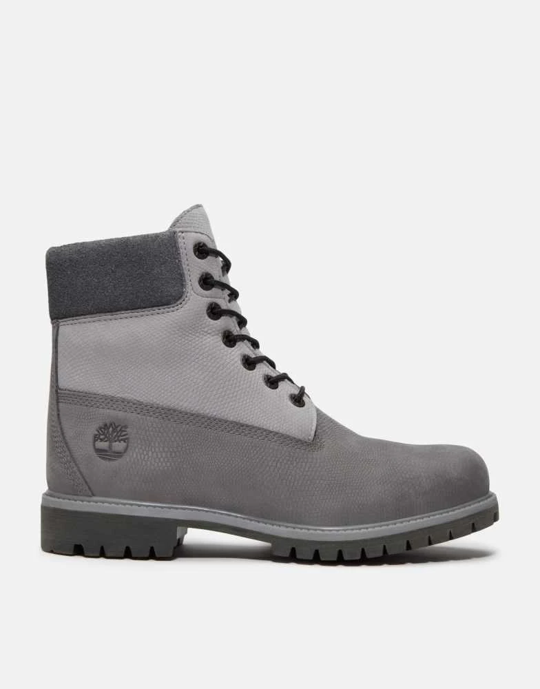 Timberland Timberland 6 inch lace-up waterproof boot in medium grey nubuck 1