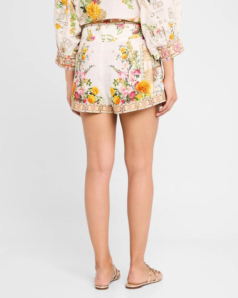 Camilla Egyptian Rose Tuck-Front Shorts 3