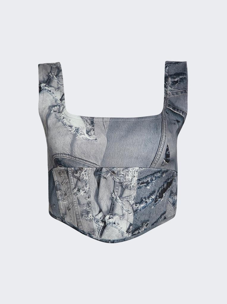 Natasha Zinko Denim Print Corset