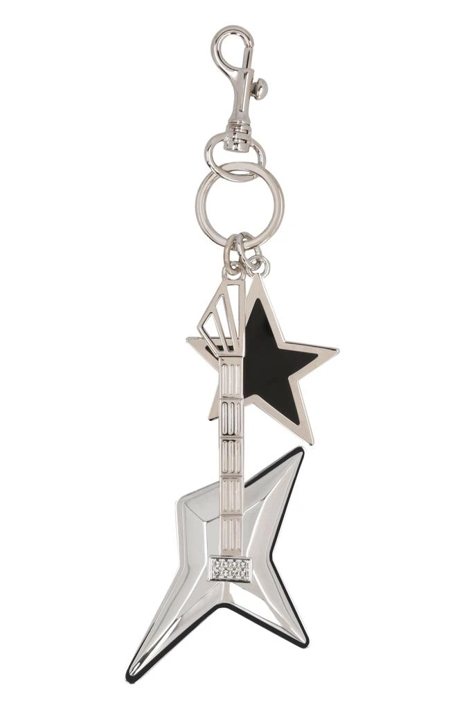 Versace Silver-tone Metal Key Ring And Clasp 1