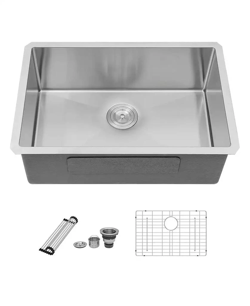 Flynama huluwat Undermount Kitchen Sink Stainless Steel Single Bowl 16 Gauge Deep Basin