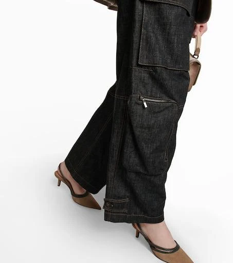 Brunello Cucinelli High-rise denim cargo pants 5