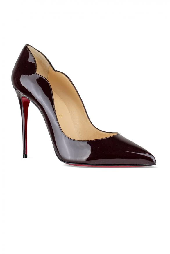 Christian Louboutin Luxury women's shoes hot chick christian louboutin patent brown leather pumps. 4