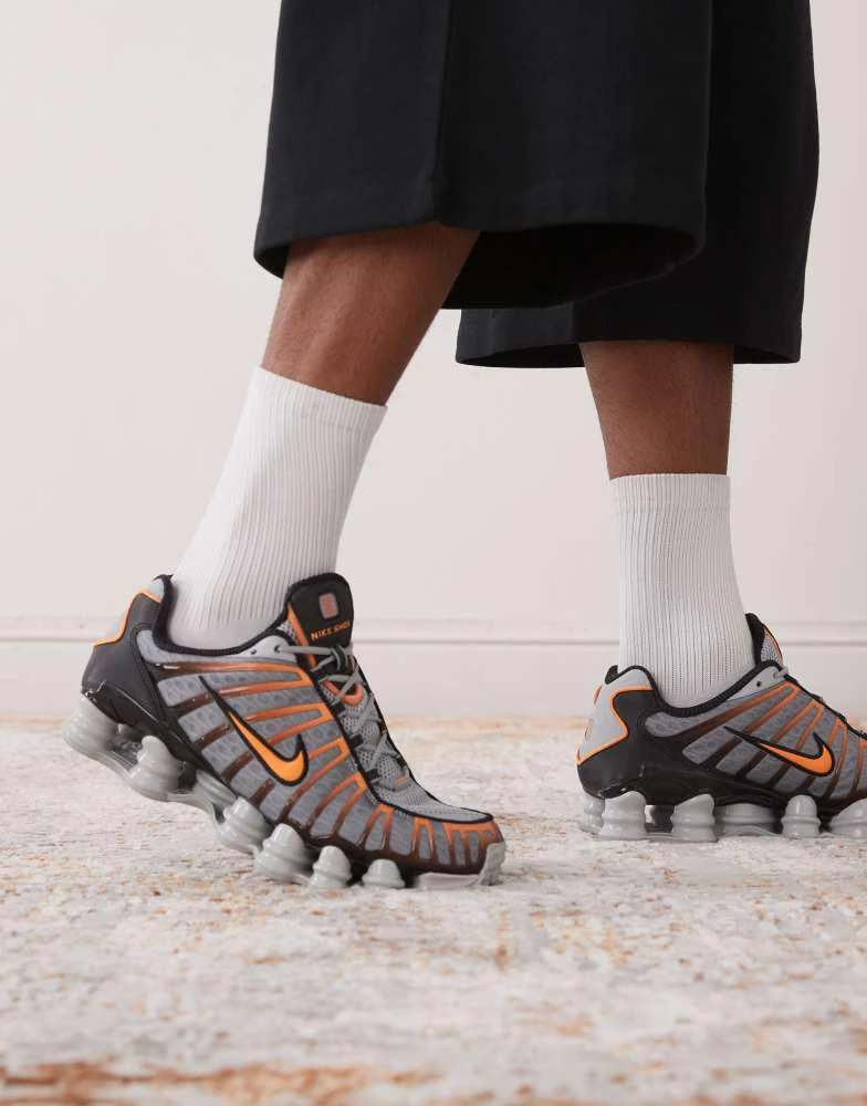 NIKE Nike Shox TL trainers in grey and orange 1
