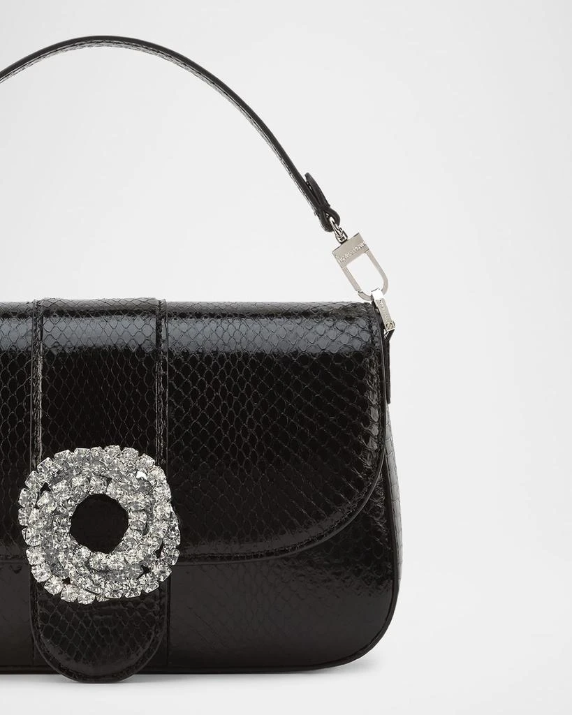 Mach & Mach Galaxy Crystal Snakeskin Top-Handle Bag 3