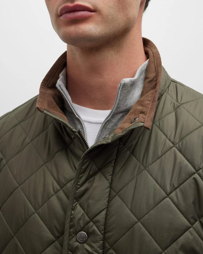 Peter Millar Men's Suffolk Quilted Travel Coat 7