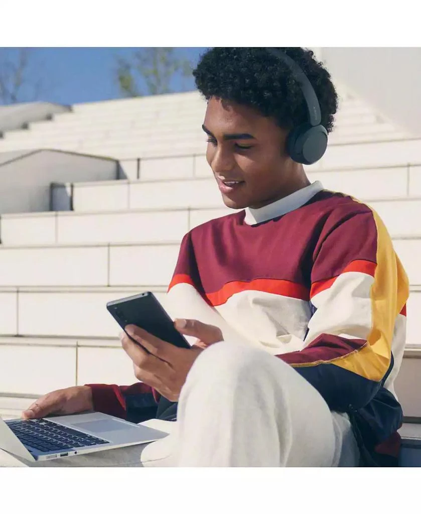 SONY WHCH520/B Wireless Over-Ear Headphones with 360 Reality Audio, Siri/Google Assistant Compatible, 
Built-In Microphone 9