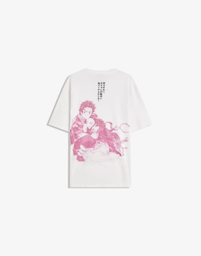 Bershka Bershka Demon slayer short sleeve t-shirt in white from ASOS