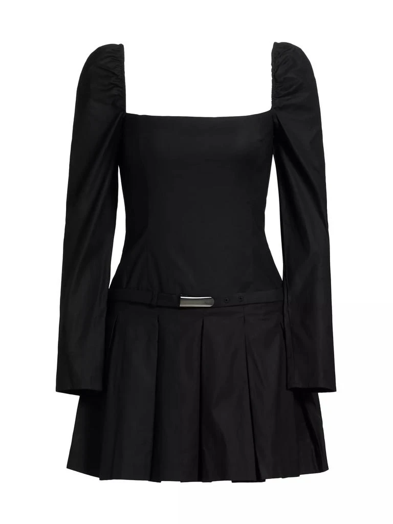 Reformation Luella Poplin Square-Neck Minidress 1