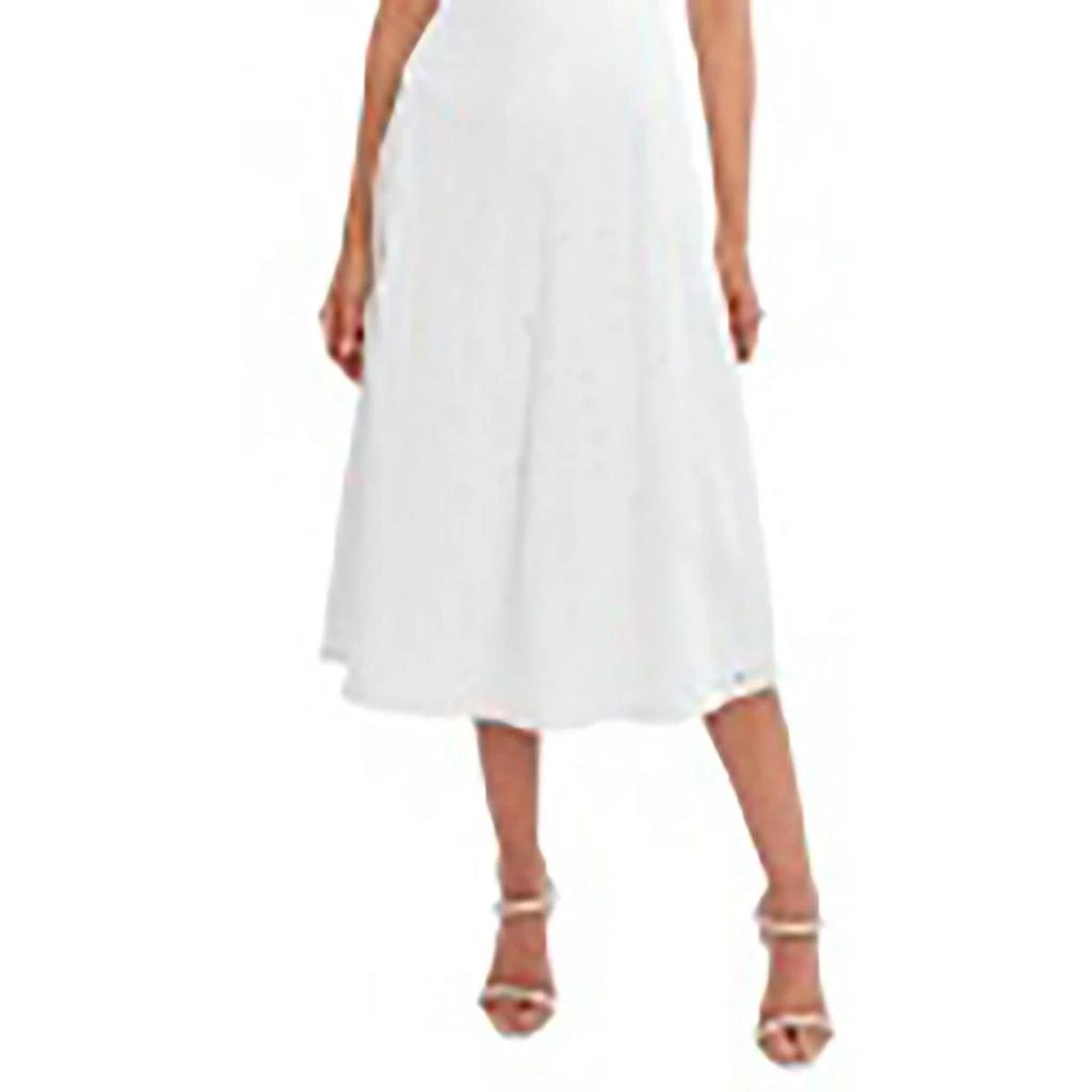 BCBG Womens Eyelet Cotton Midi Skirt 1