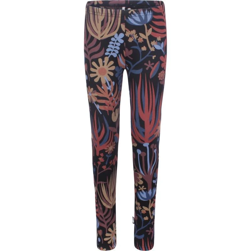 Danefae Abstract floral and stripes print leggings set in black and colorful 2