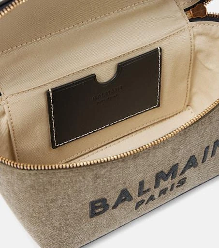 Balmain B-Army leather-trimmed canvas shoulder bag 3