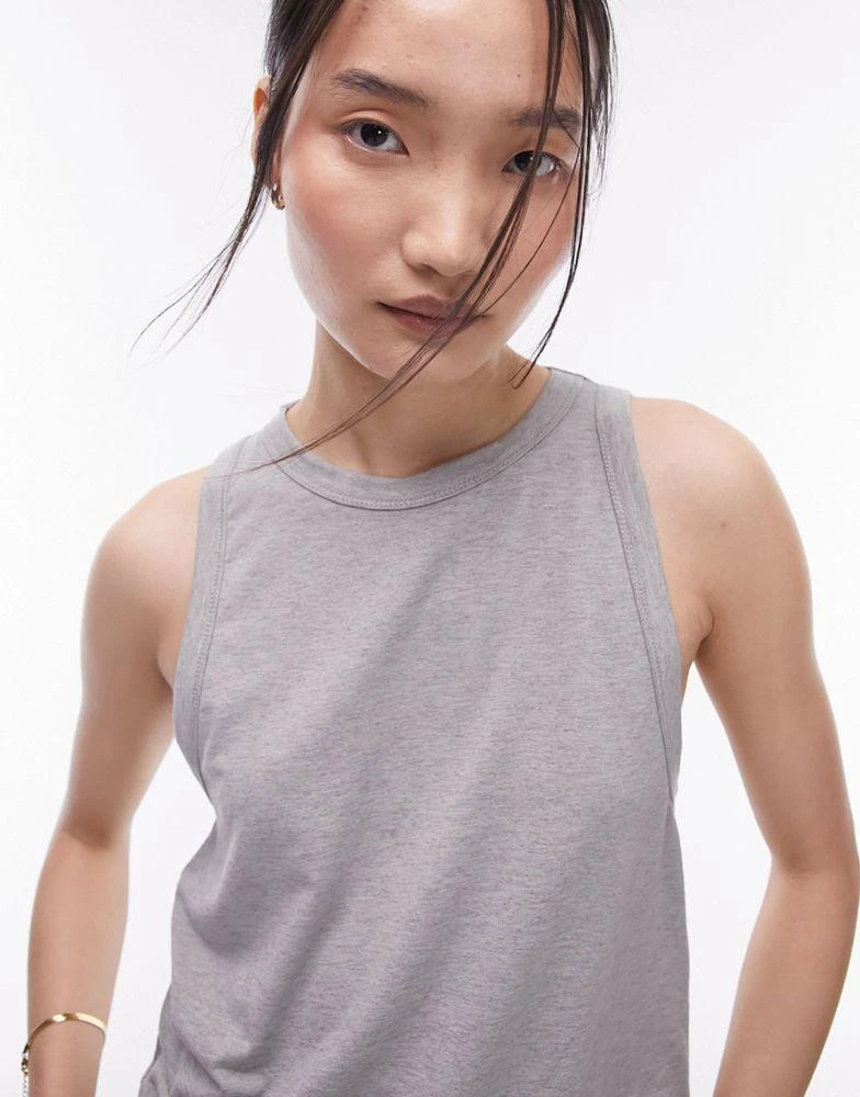Topshop Topshop soft loose tank top in sage 4