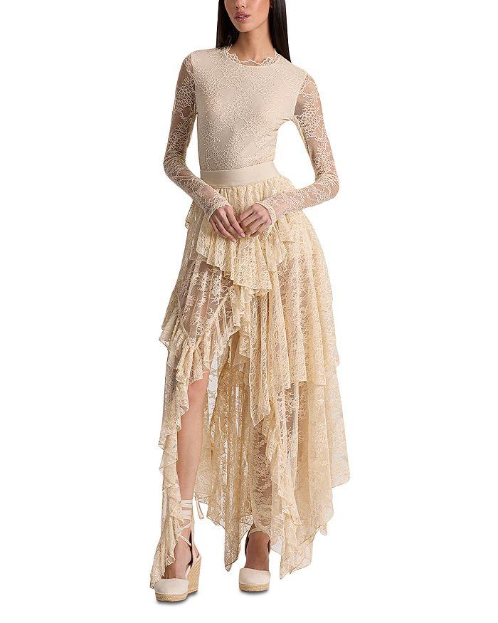 Alice + Olivia Taeyn Lace Crewneck Bodysuit