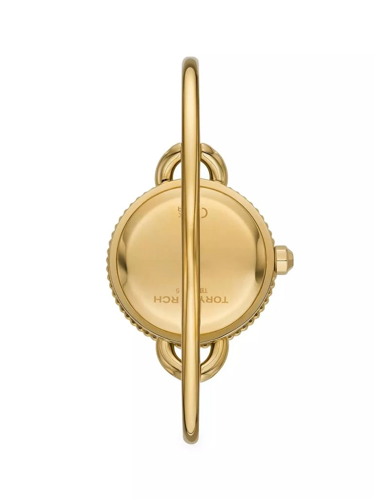 Tory Burch Miller Goldtone Interchangeable Bezel Bangle Watch 7