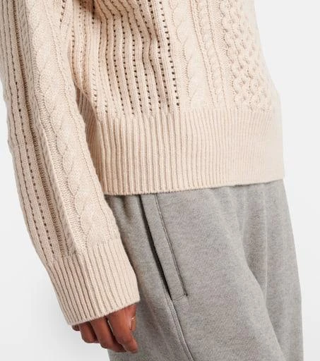 Varley Camello cable-knit half-zip sweater 5