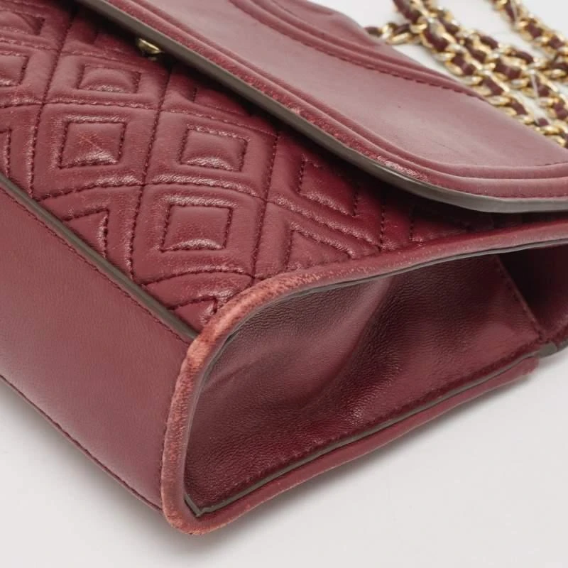 Tory Burch Tory Burch Red Leather Small Fleming Shoulder Bag 16