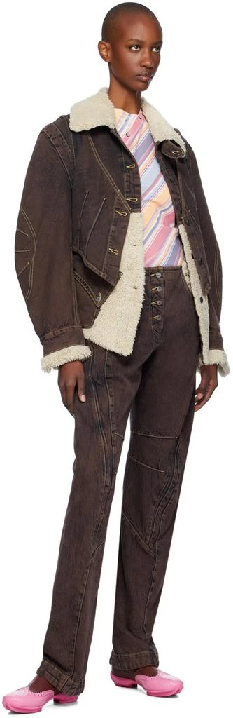 Kiko Kostadinov Brown Paneled Levi's Edition Jeans 4