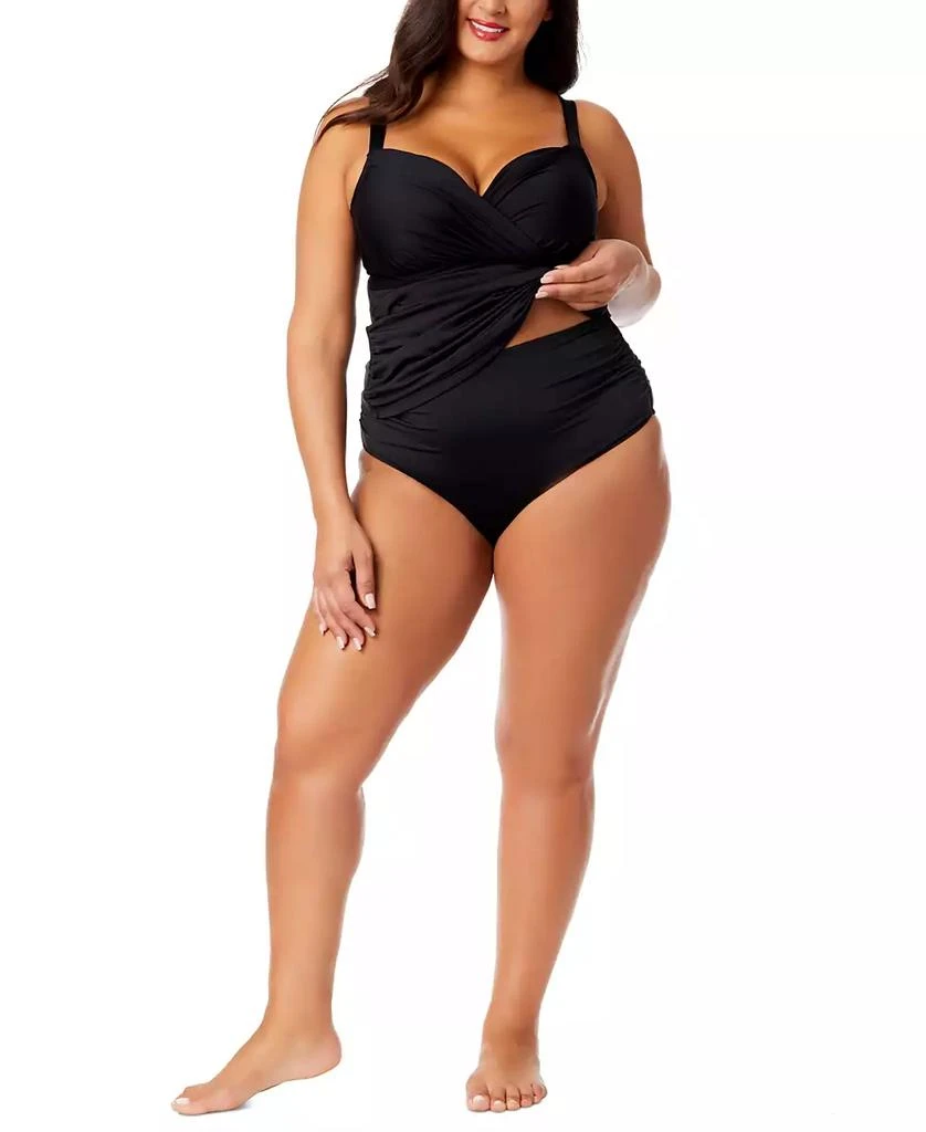 Anne Cole Plus Size Shirred Tankini Top 3