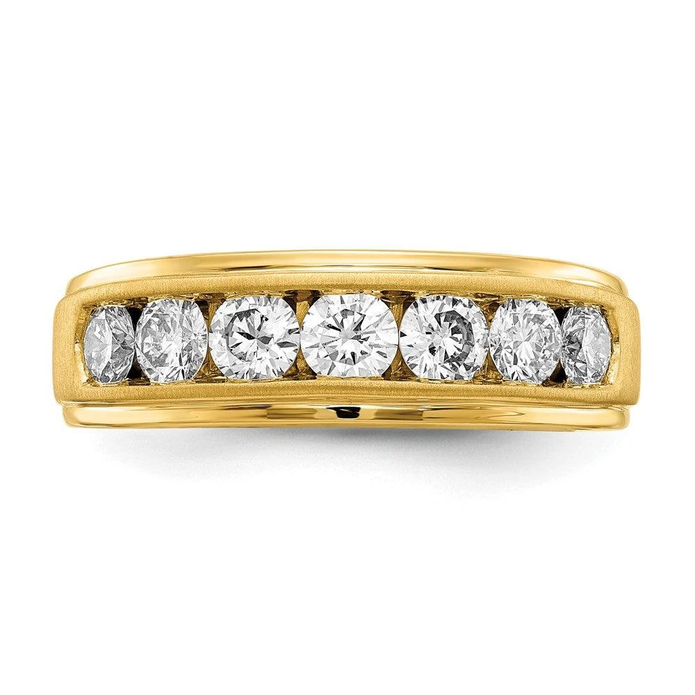Diamond2Deal 10k Yellow Gold Lab Grown Diamond Wedding Band Ring 1.5Ct Clarity- VS Color- G-H 4