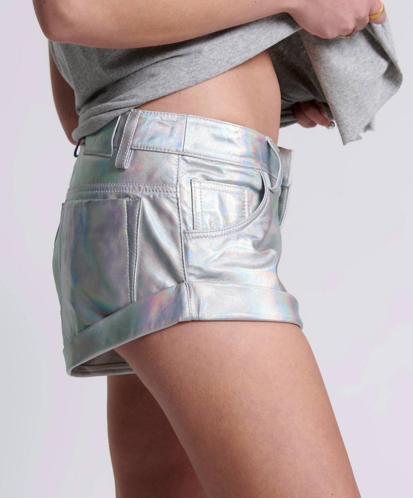 One Teaspoon One Teaspoon Revenge Metallic Leather Bandit Shorts