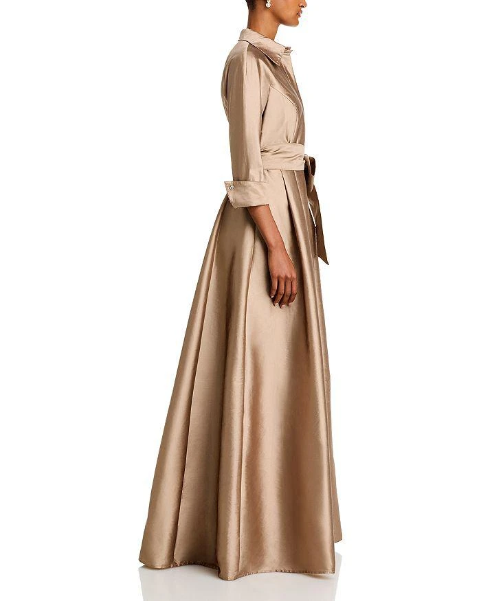 formal shirt dress gown Shirt Collar A-Line Gray Formal Wedding Guest Dress
