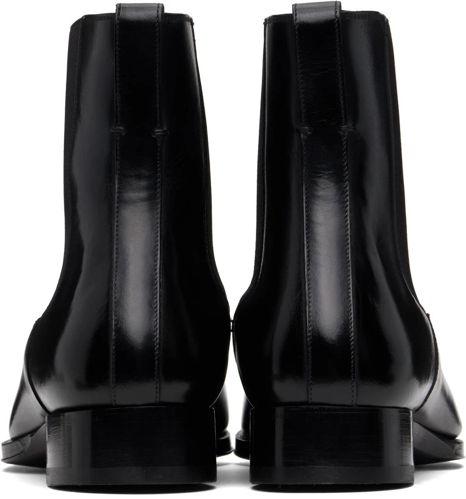 Tom Ford Black Burnished Leather Edgar Chelsea Boots 2