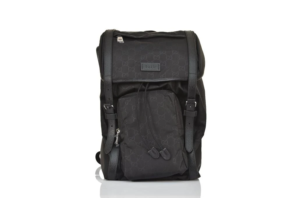 Gucci Gucci Black Backpack Men Nylon Fabric Dollar Pocket Mod. 510336 K28CN 1000 1
