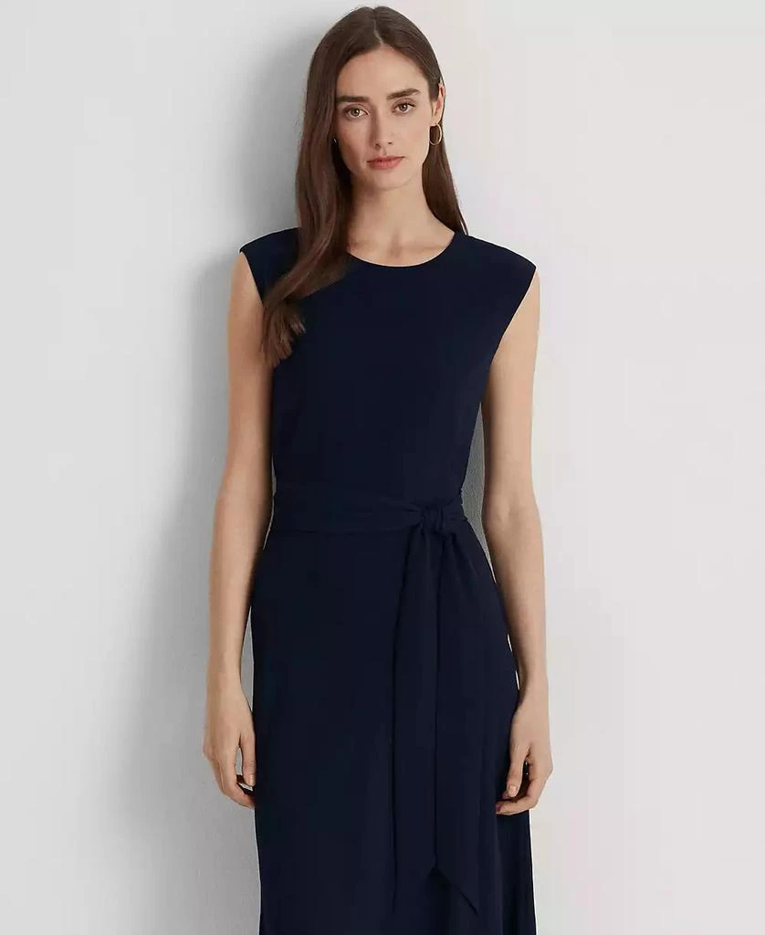 Ralph Lauren Women's Belted Bubble Crepe Dress 4
