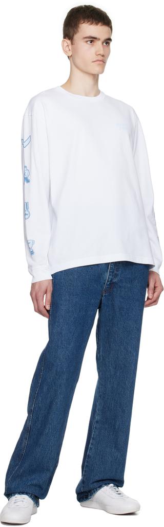 Shop White Printed Long Sleeve T-Shirt on Sale at