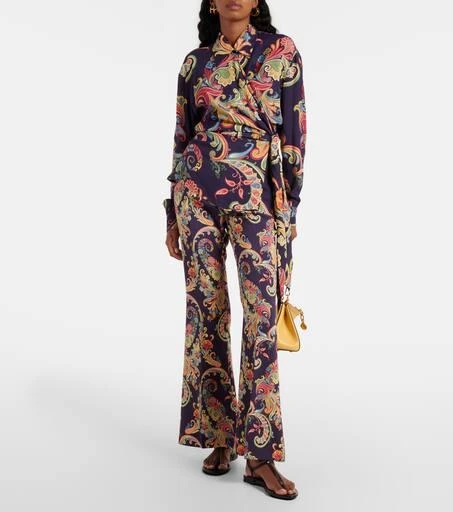 ETRO Printed wrap top 2
