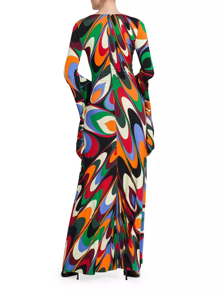 Pucci Printed Bell-Sleeve Gown 5