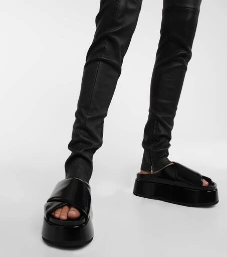 Junya Watanabe Crossover platform leather sandals 4