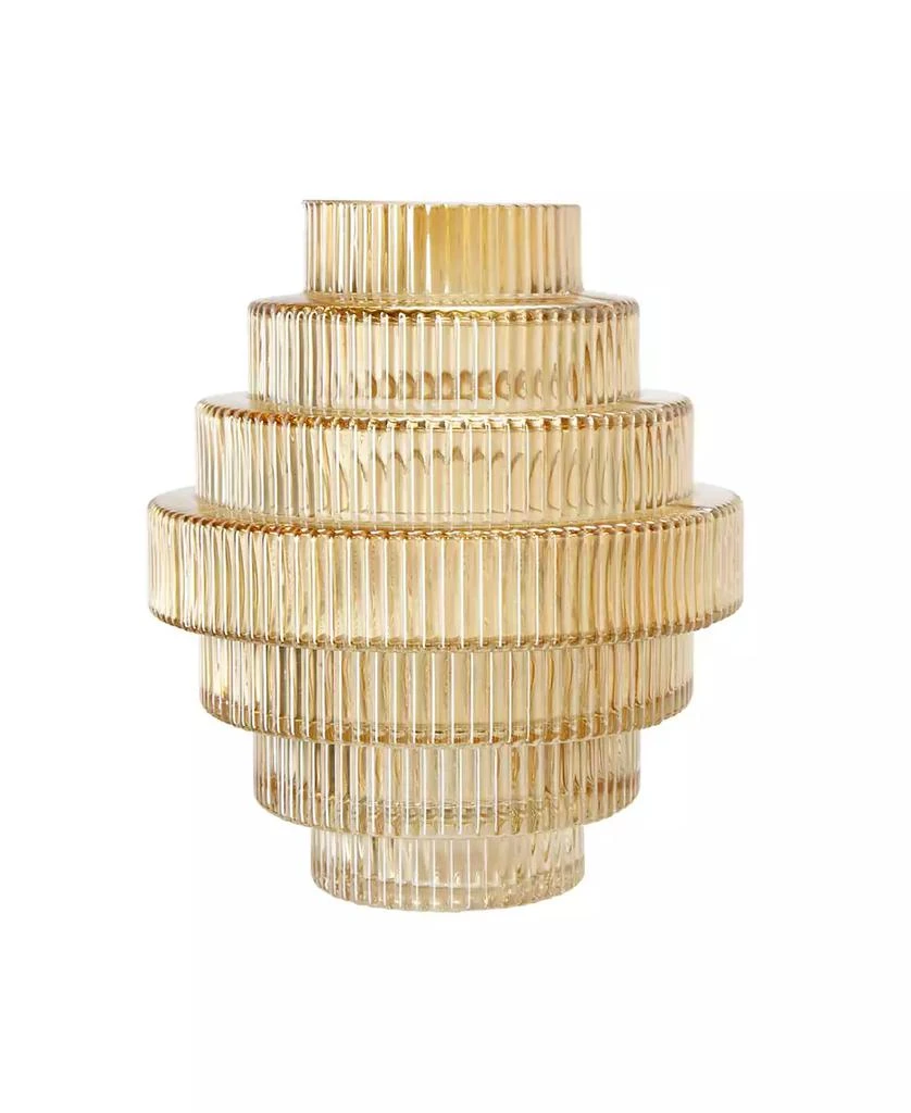 AB Home Ribbed Geometric Glass Vase, Set of 2 2