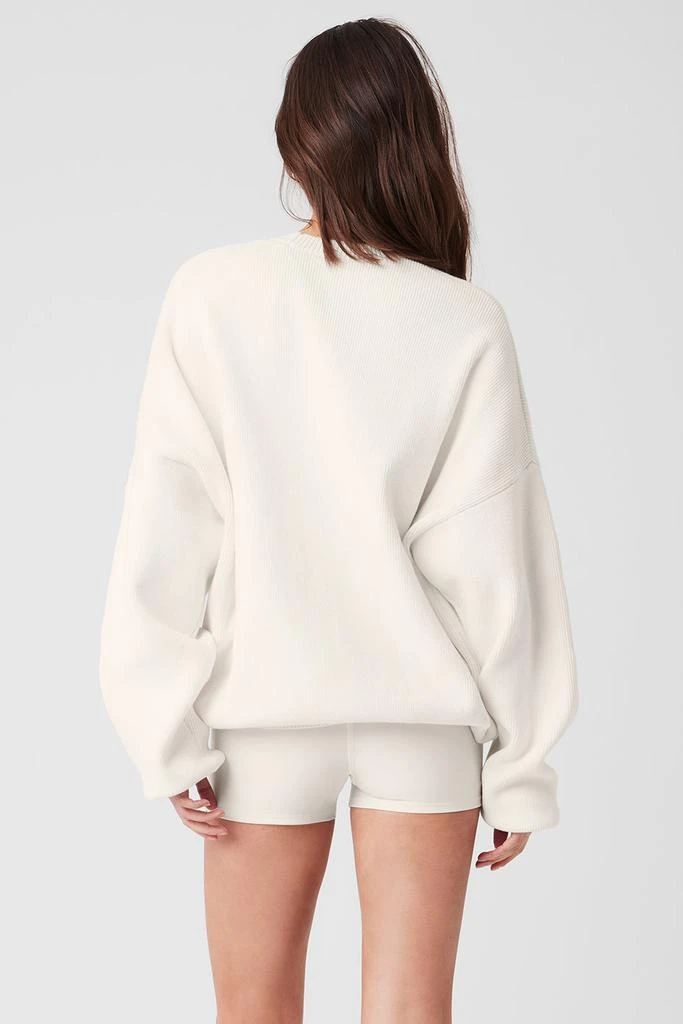 Alo Scholar Crew Neck Sweater - Ivory 2