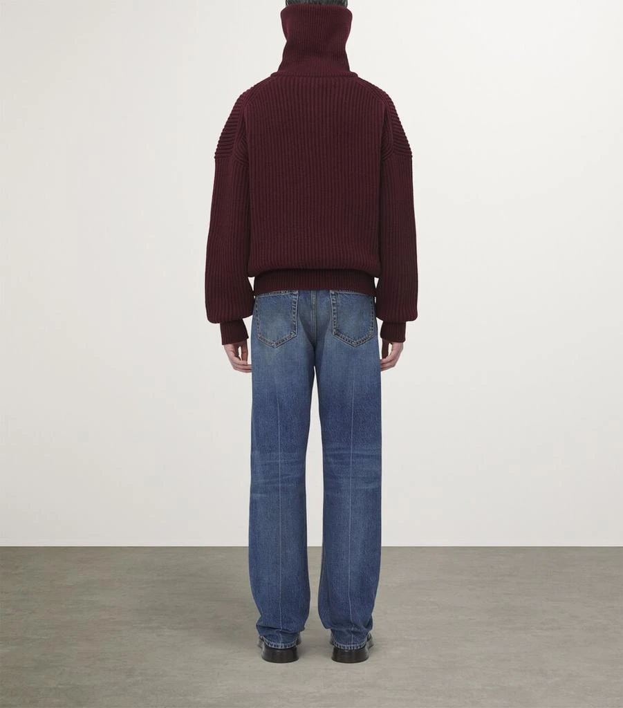 Alexander McQueen Wool-Cashmere Funnel-Neck Sweater 4