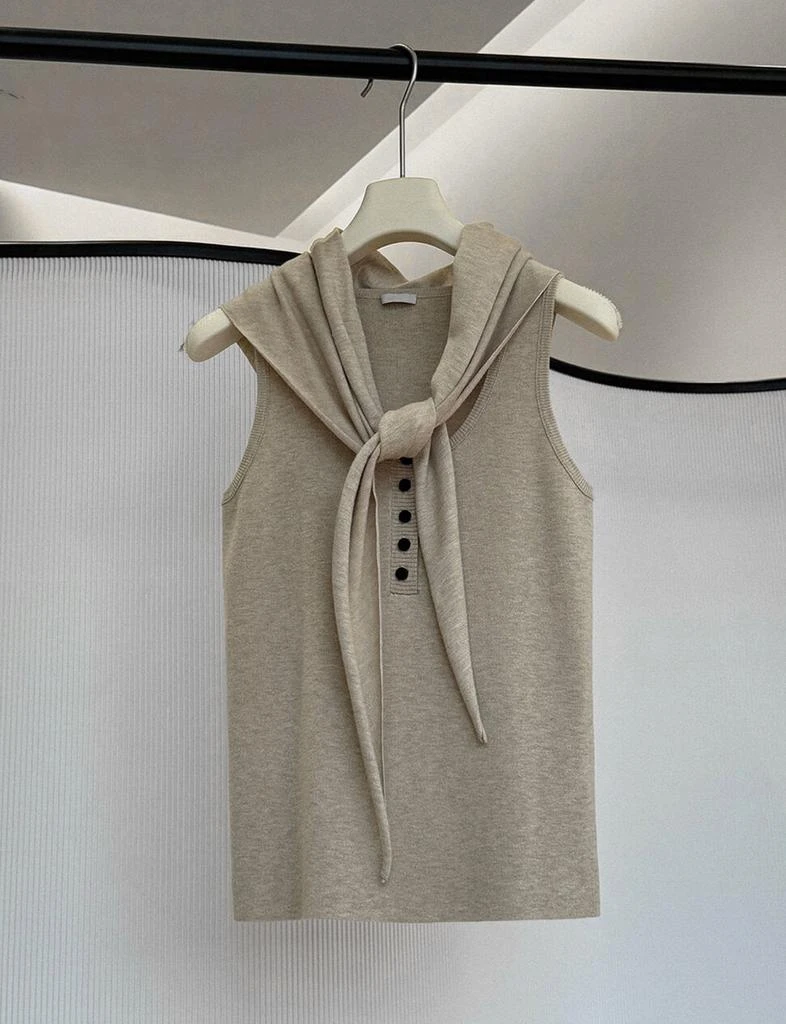 Pixie Market Shawl Knit Button Tank -PREORDER 2