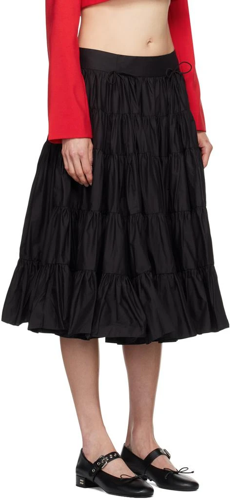 Sandy Liang Black Hetti Midi Skirt 2