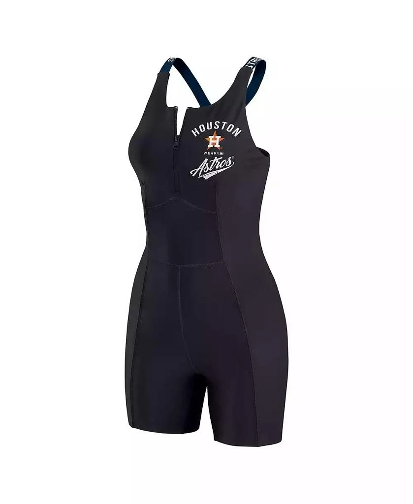 WEAR by Erin Andrews Women's Black Houston Astros Bodycon Quarter-Zip Romper 3